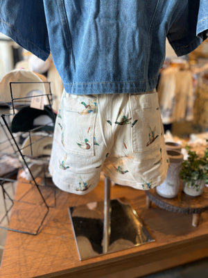 Reese Mallard Denim Drawstring Shorts