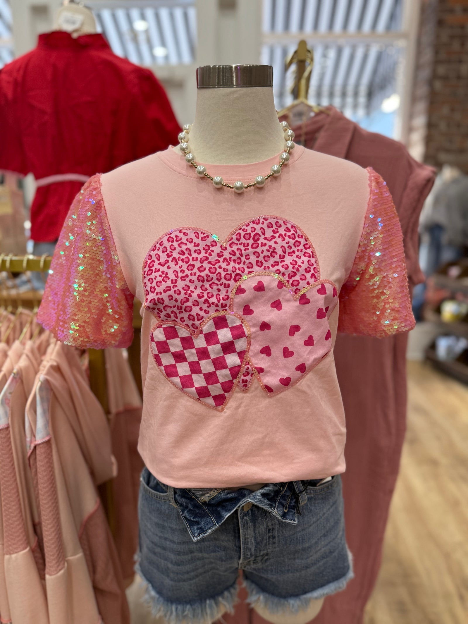 Lover Girl Sequin Sleeve Top