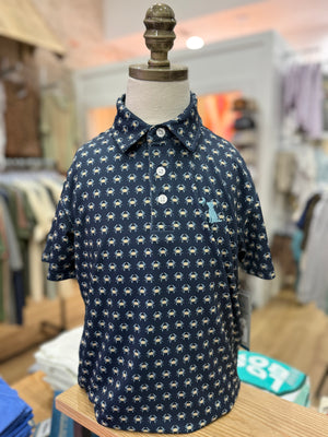 Local Boy Youth Dirty Myrtle Polo - Blue Crab