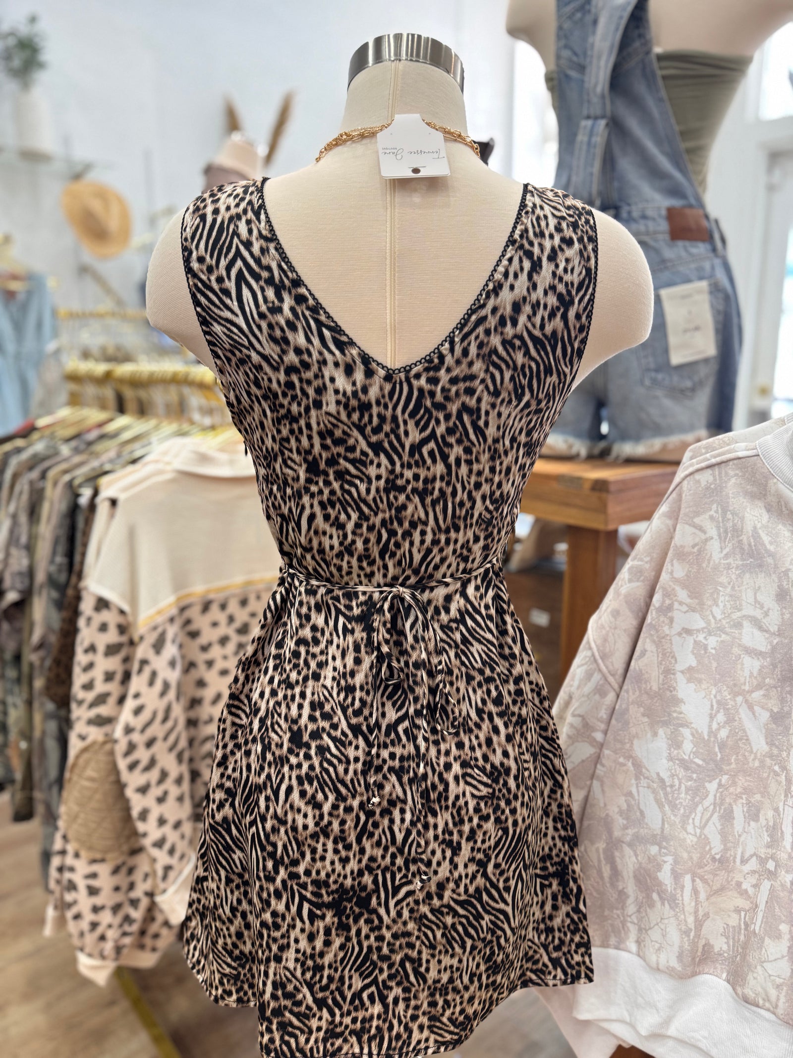 Kelsie Leopard Mini Dress