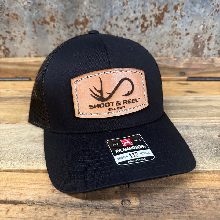 Shoot & Reel Leather Patch Men's Hat