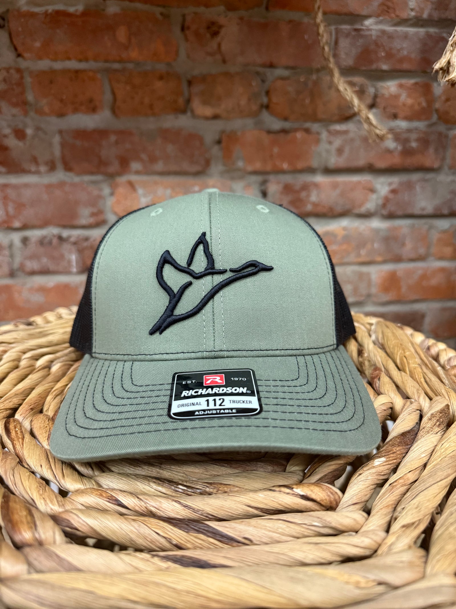 Combat Waterfowl Green/Black Logo Hat