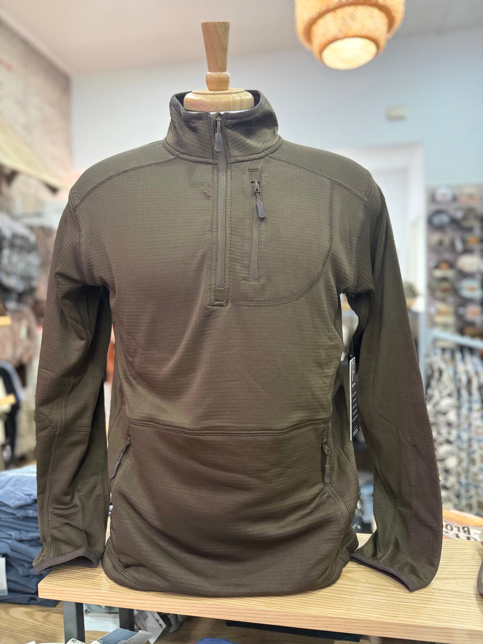 Nodak Hooded Jacket Waffle Fleece - Brown