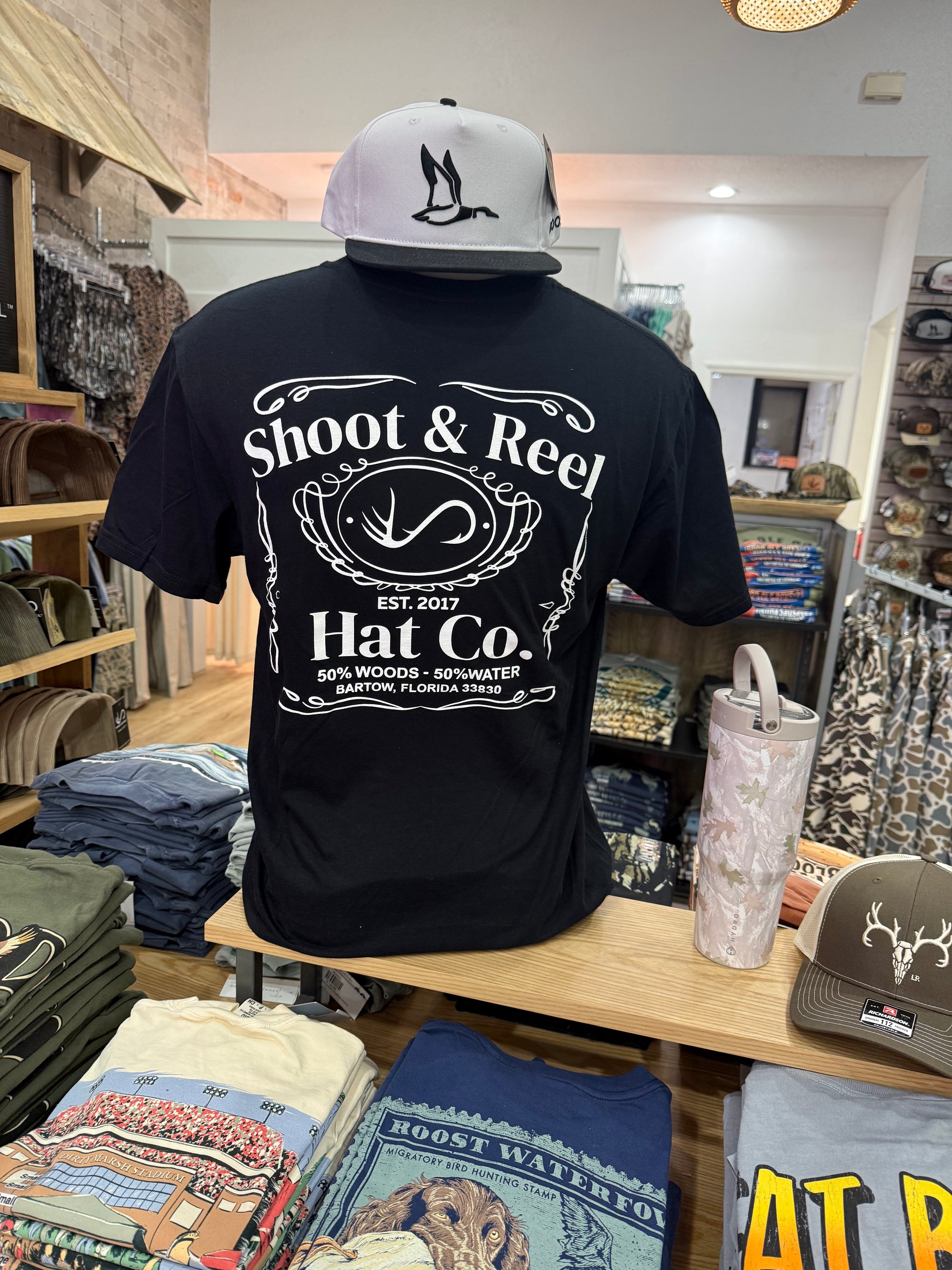 Shoot & Reel SR Hat Co. Shirt-Black