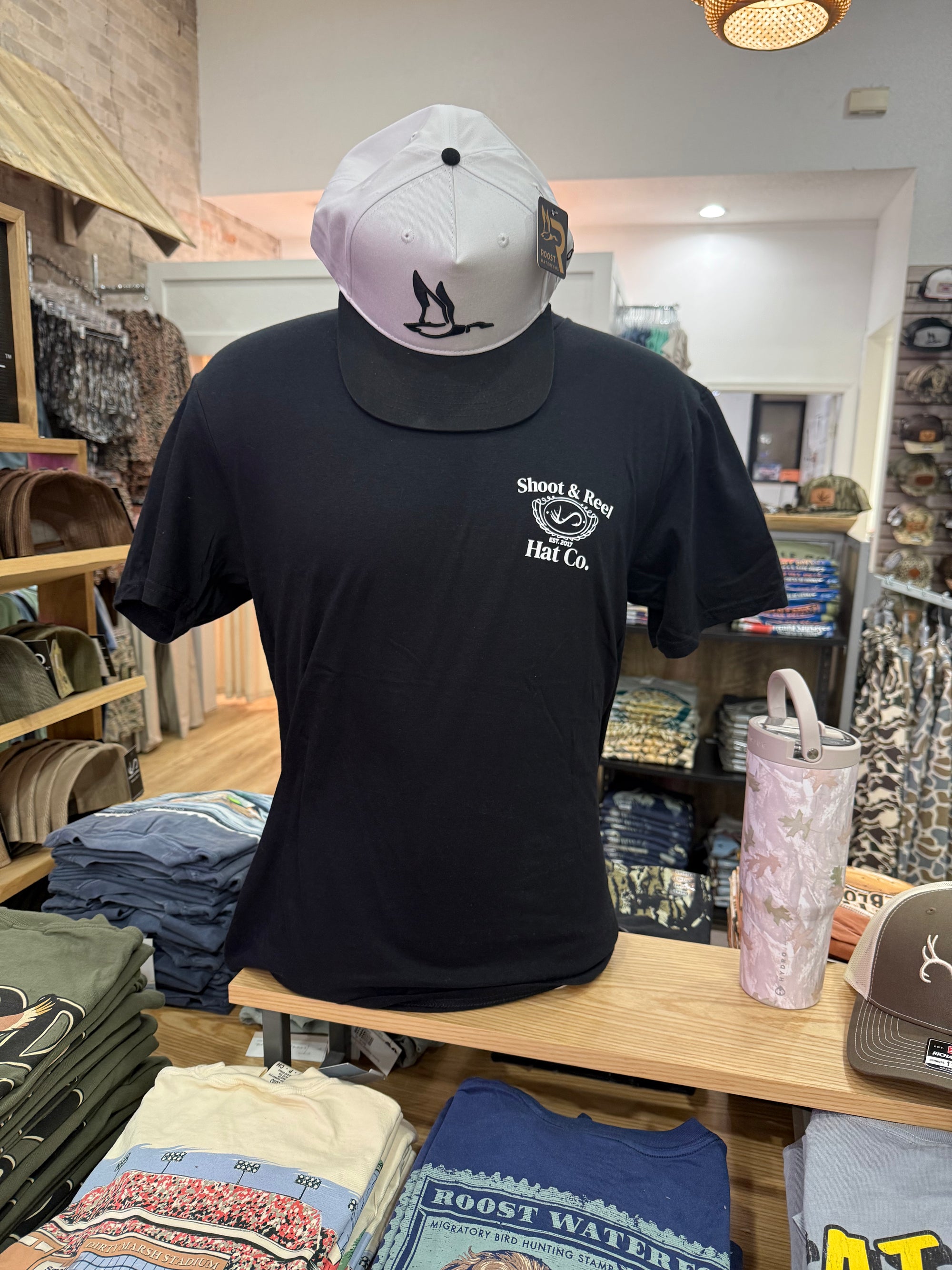 Shoot & Reel SR Hat Co. Shirt-Black