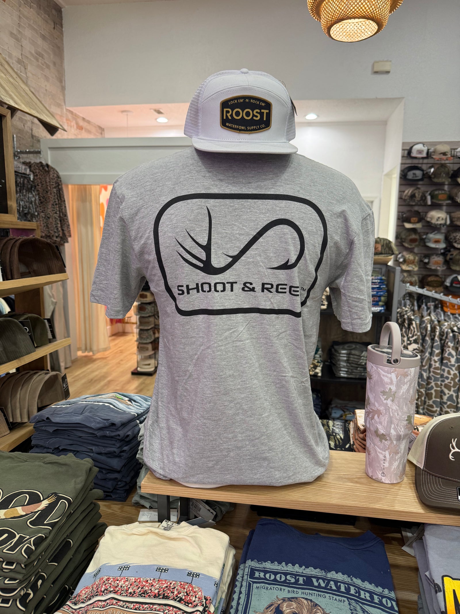 Shoot & Reel SR Logo T-Shirt- Light Grey