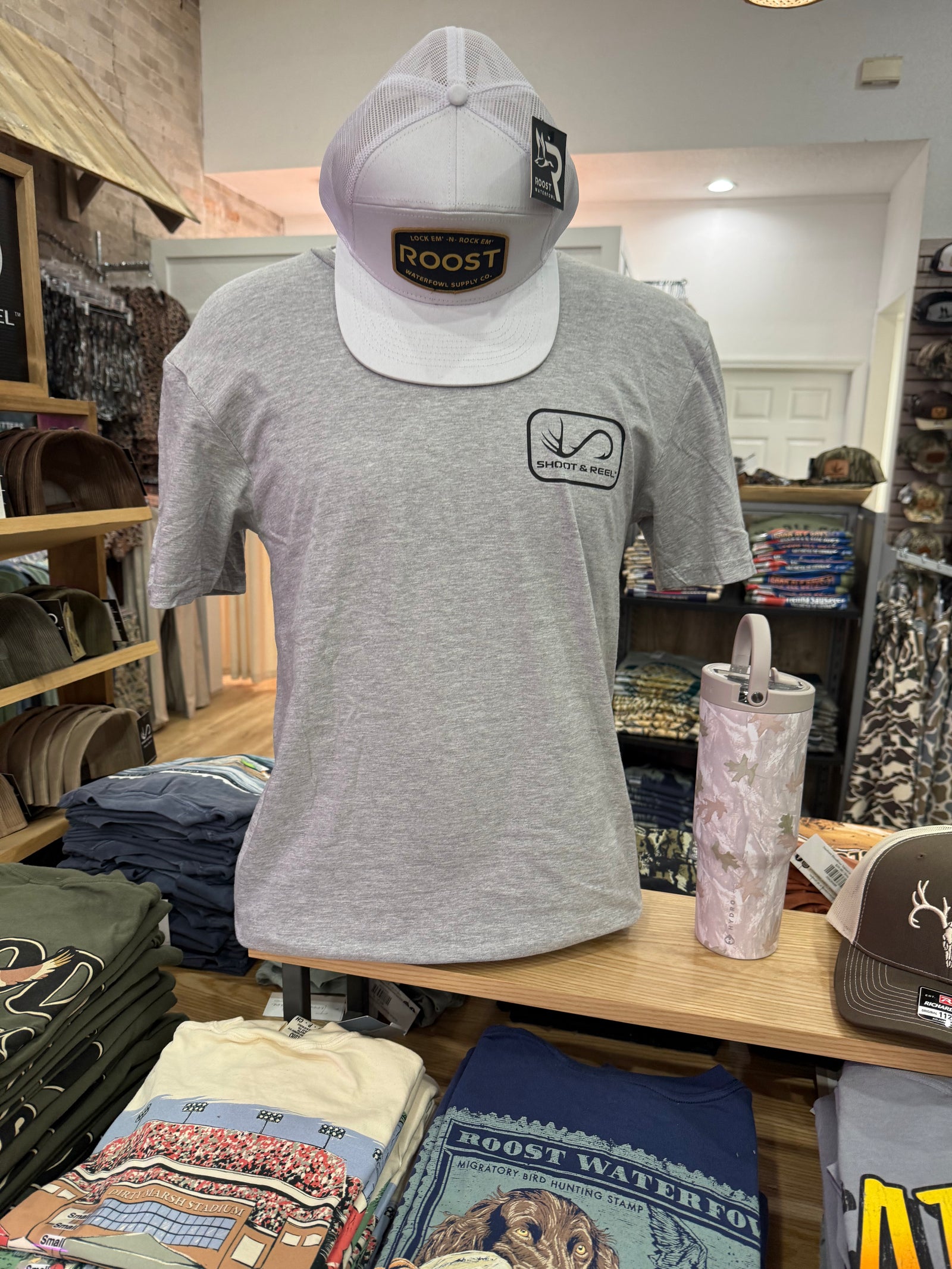 Shoot & Reel SR Logo T-Shirt- Light Grey