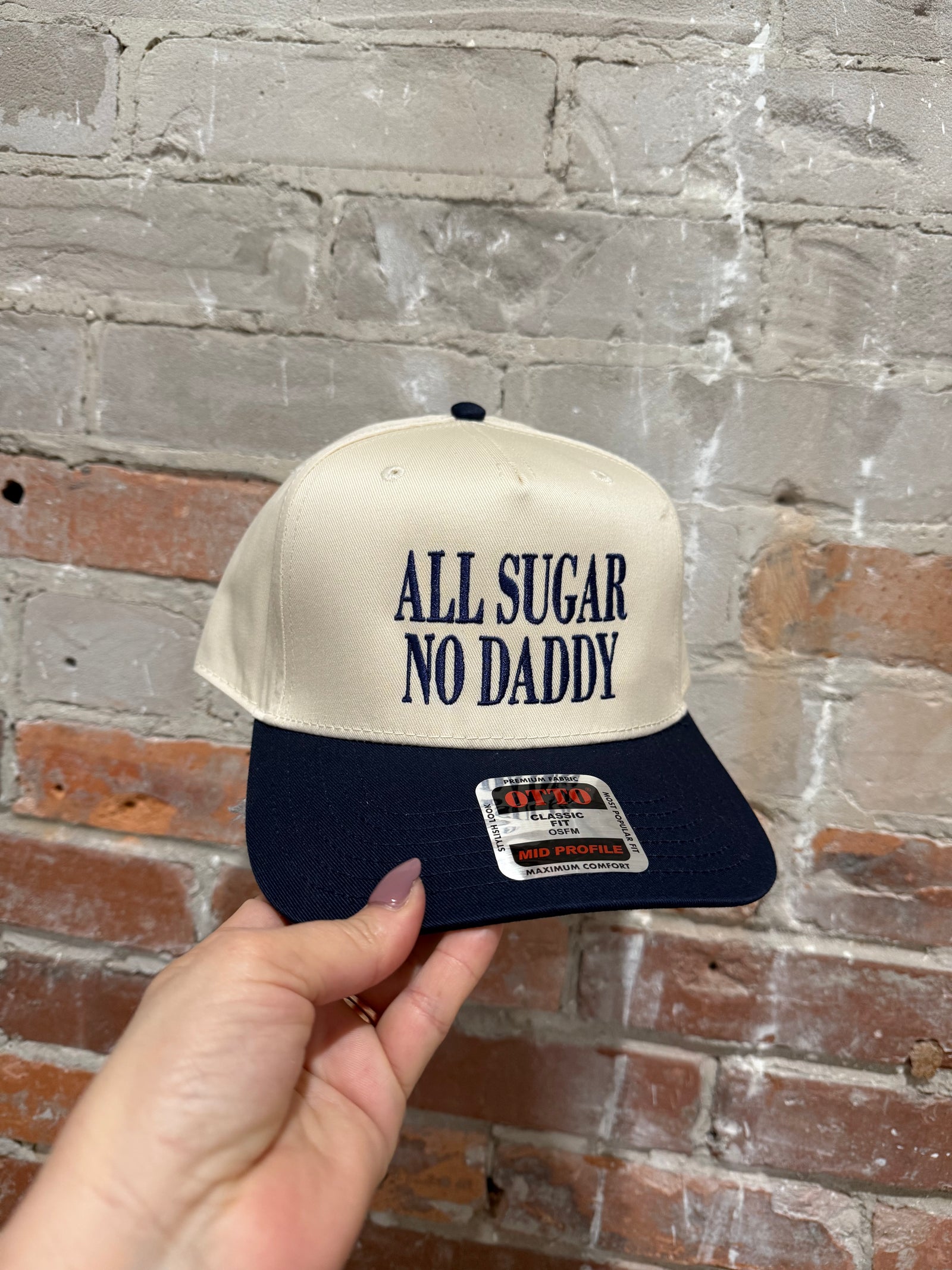 All Sugar No Daddy- Cream & Navy