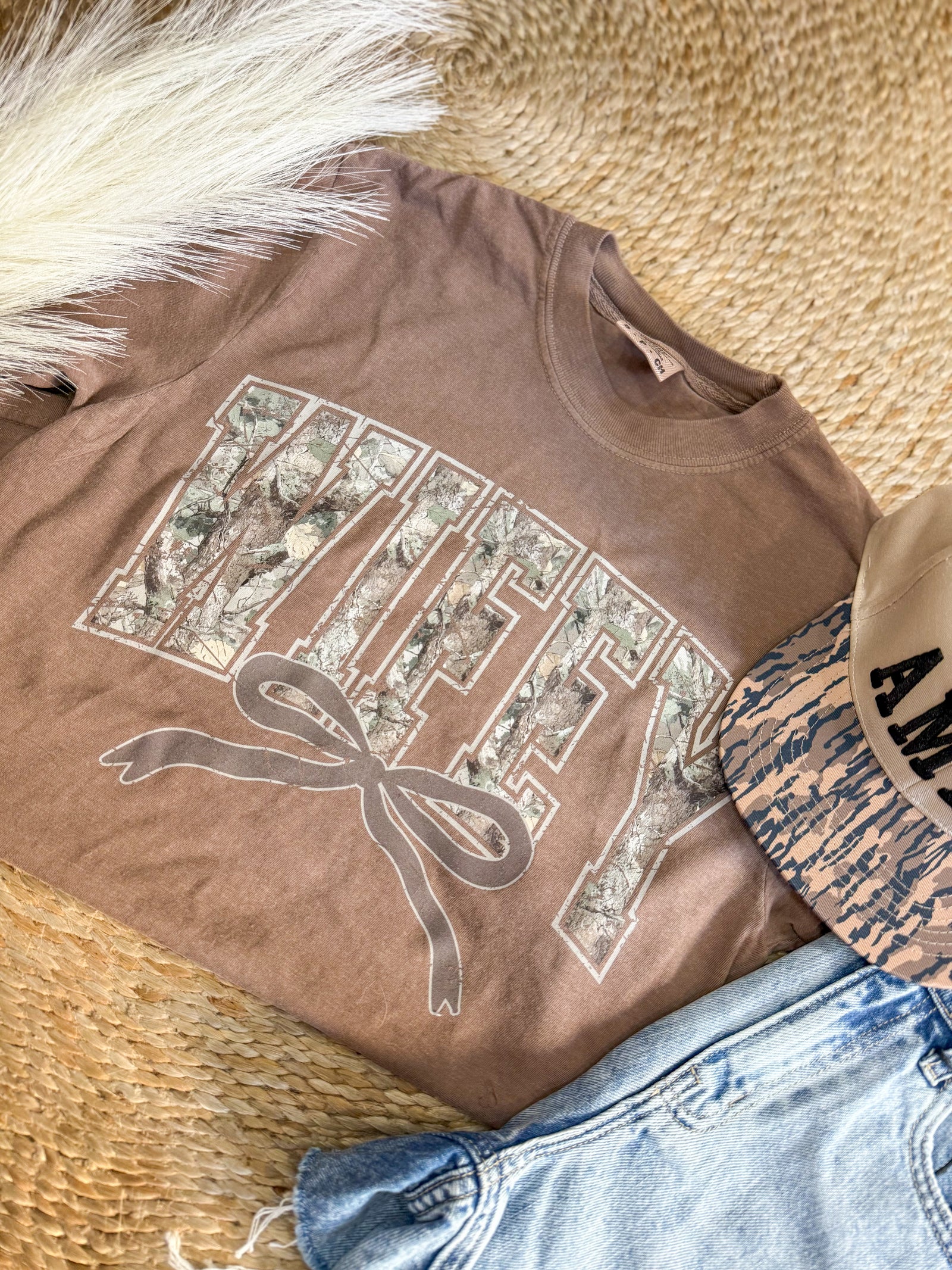 Camo Wifey Comfort Colors Tee