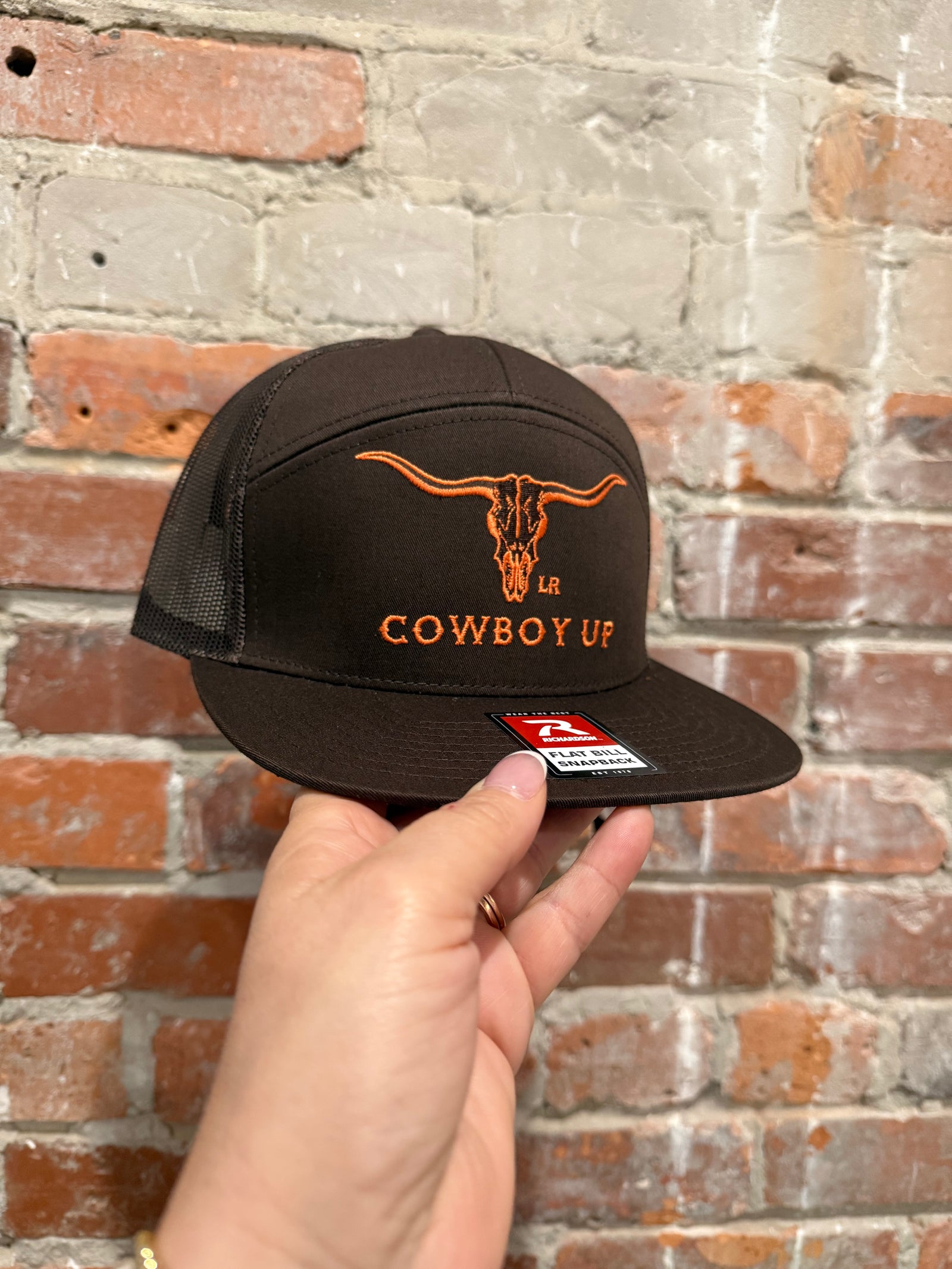 Little River Cowboy Up Brown/Orange Flatbill Hat