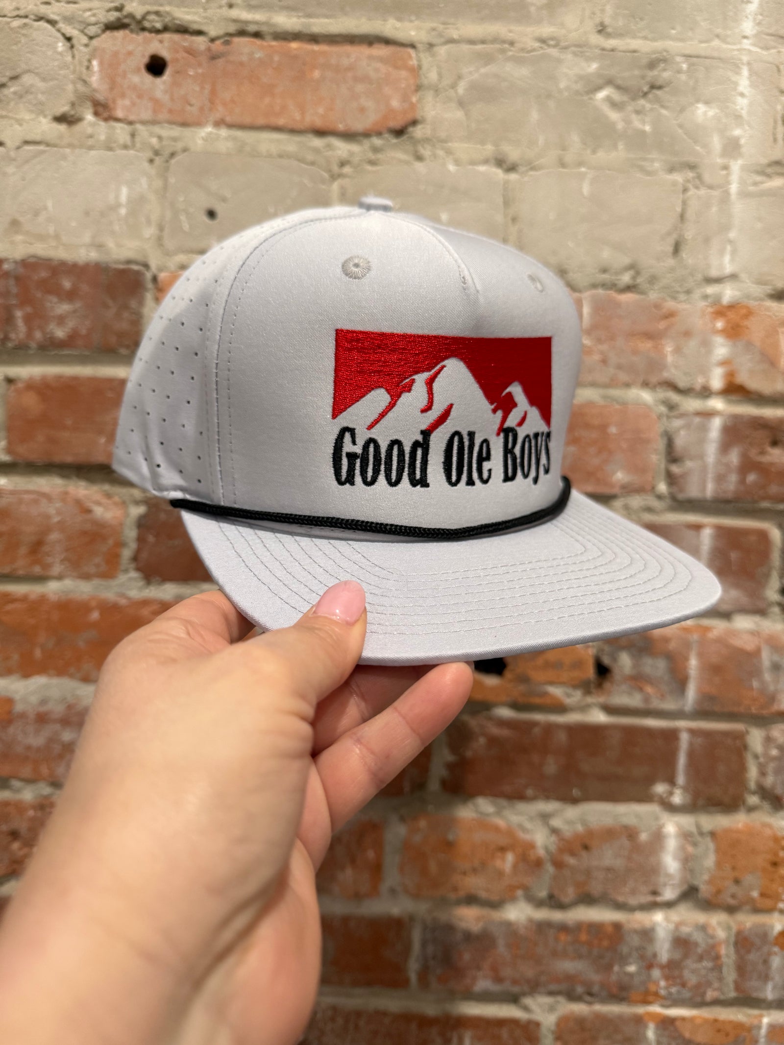 Good Ole Boys Mountain Gray/Red Hat