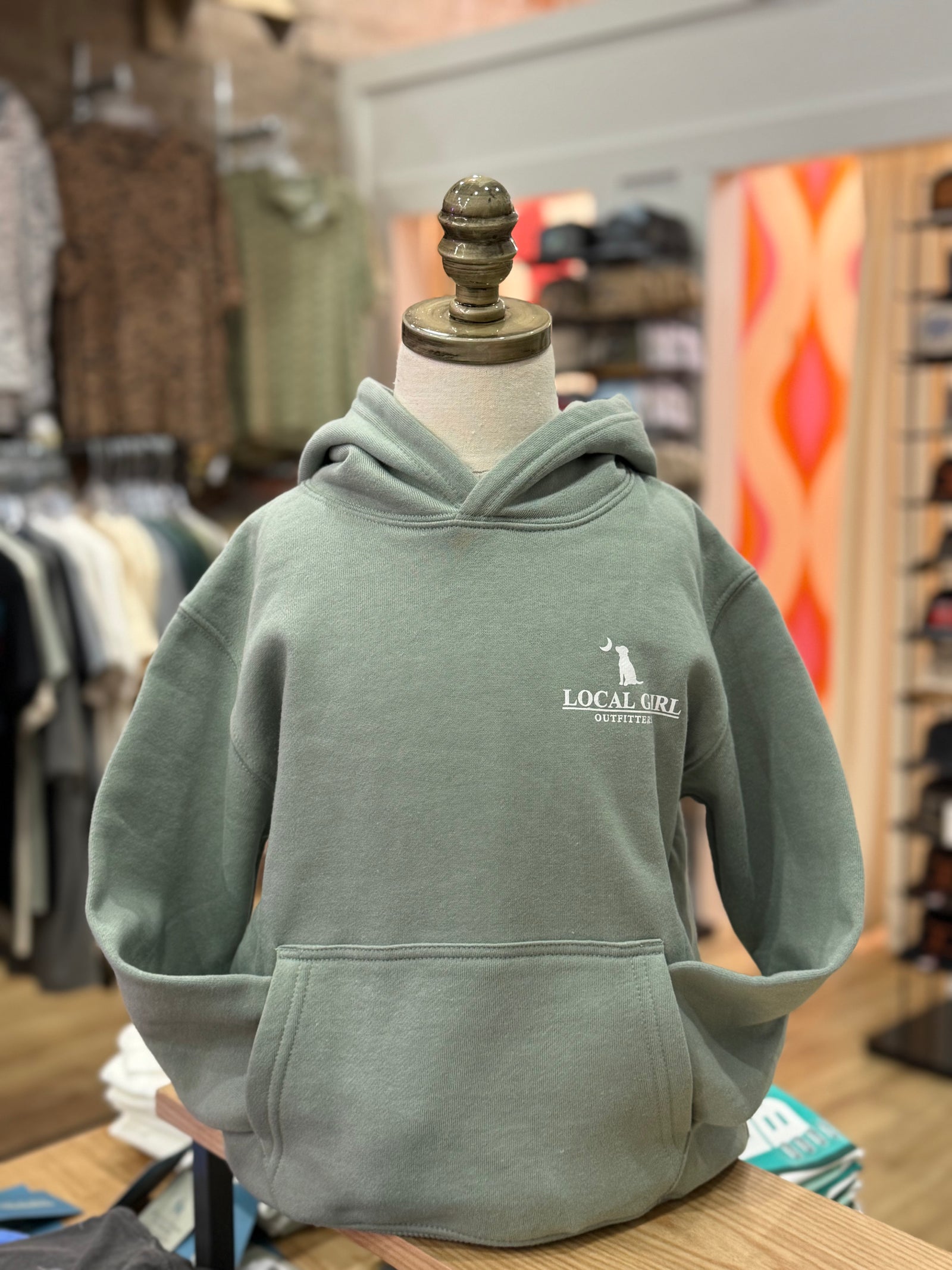 Local Girl Youth Original Hoodie - Dusty Green
