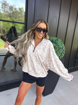 Birdie Summer Quarter Zip Pullover - Bare Marsh Camo
