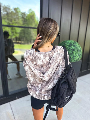 Birdie Dark Camo Quarter Zip Pullover
