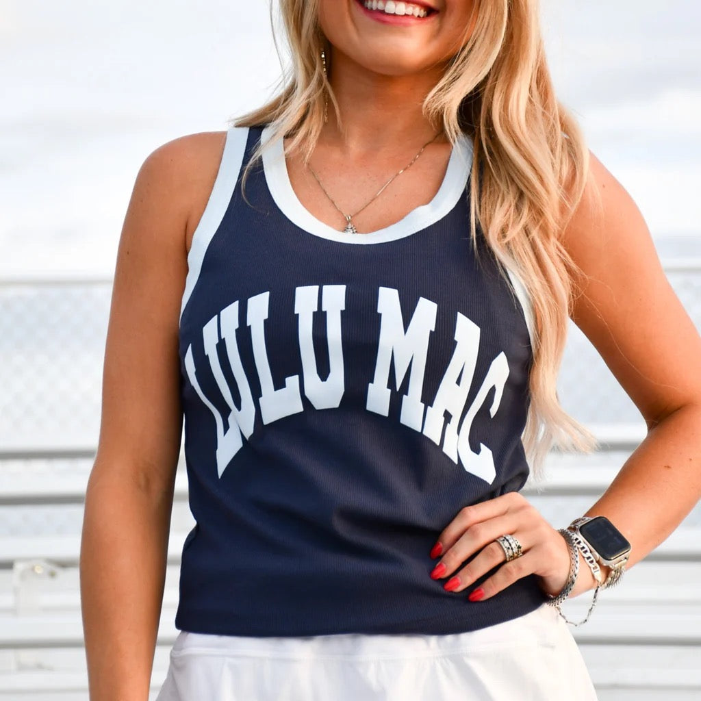 LuluMac Tank - Navy/Light Blue