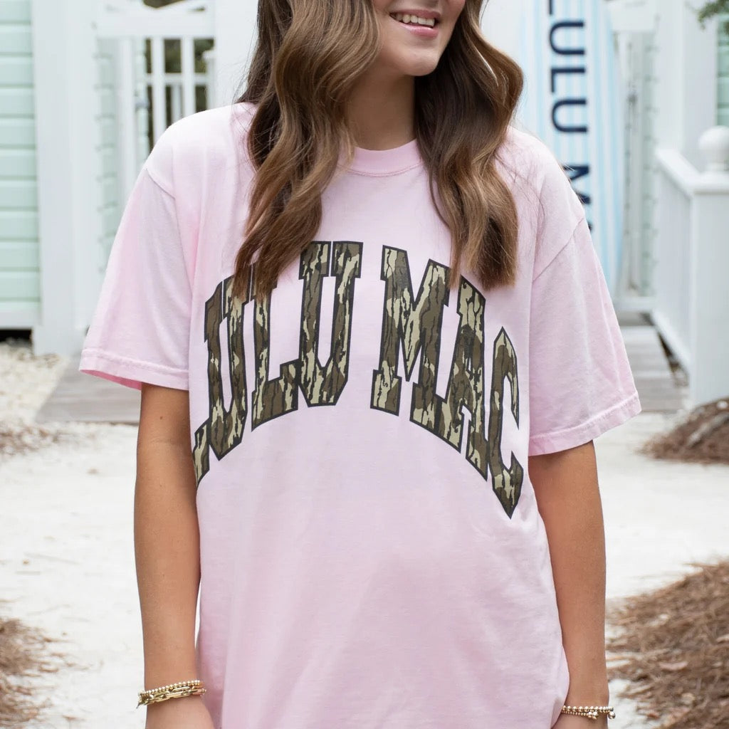 LuluMac  Bottomland Camo Tee - Pink