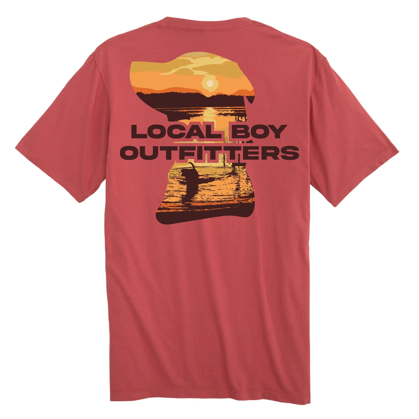 Local Boy Lab & Lake Tee - Brick