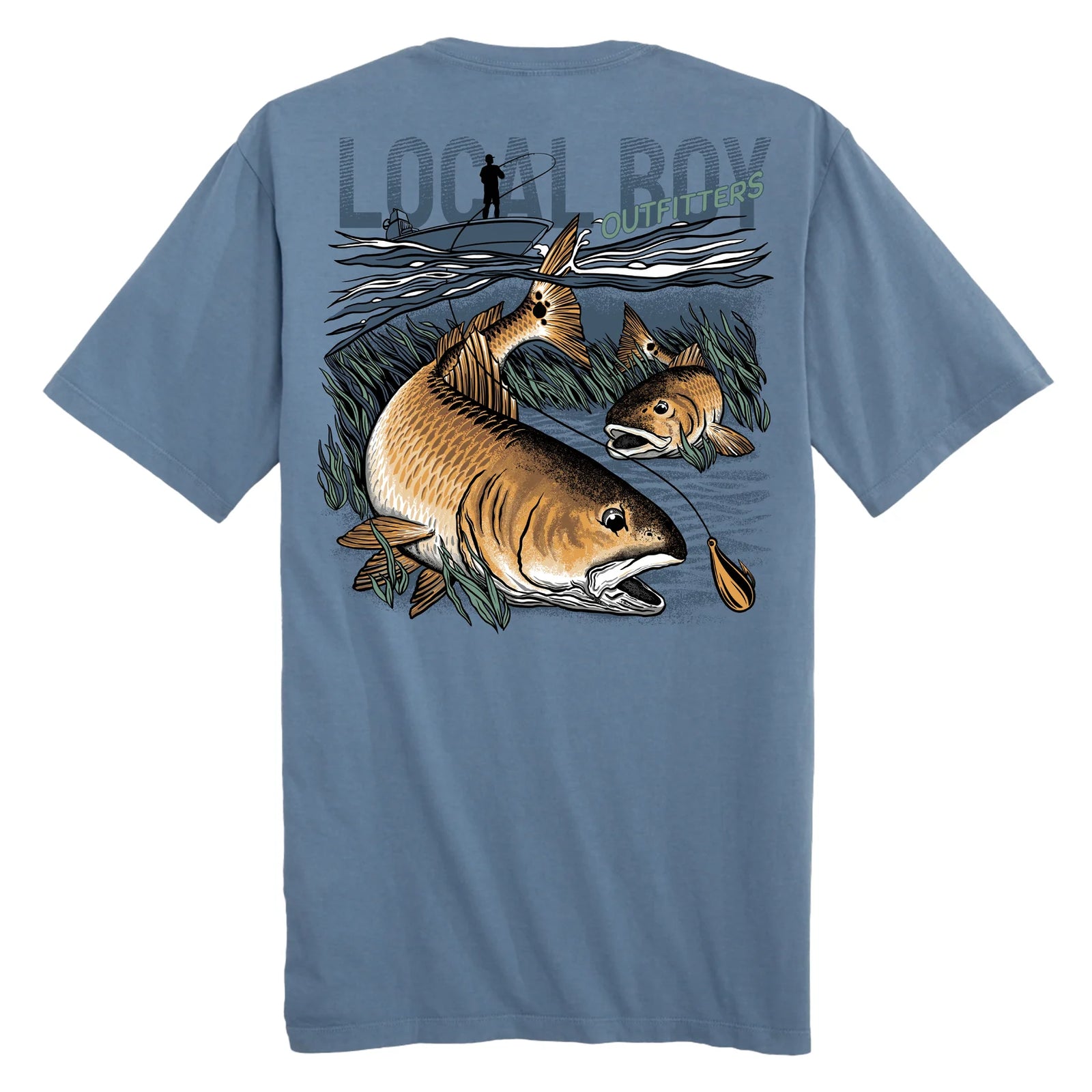 Local Boy Redfish Hook Tee - Slate