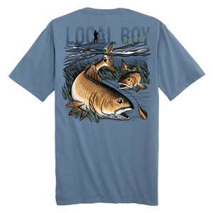 Local Boy Redfish Hook Tee - Slate