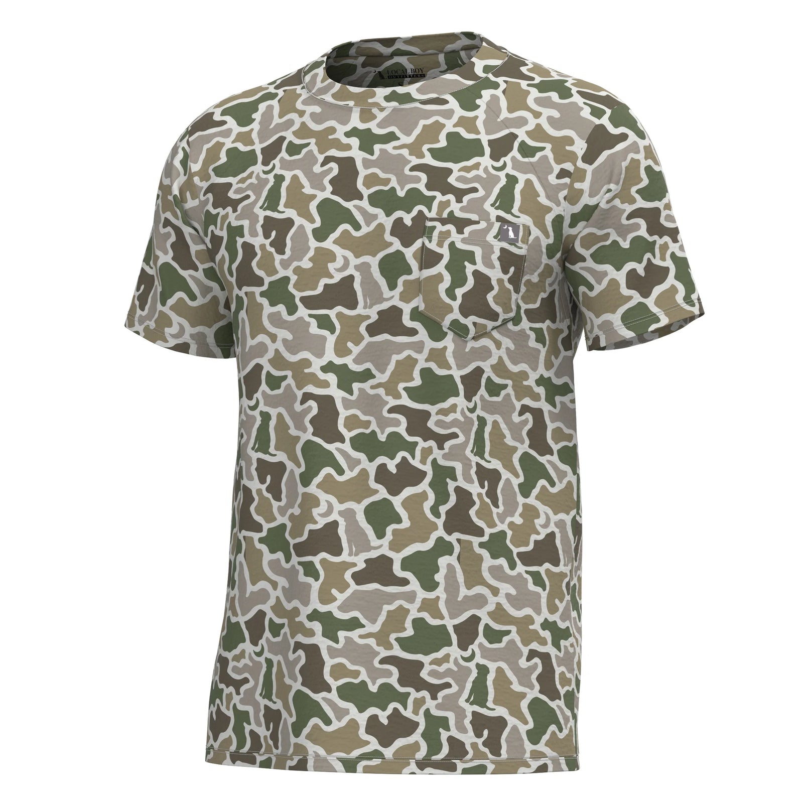 Youth Local Boy Short Sleeve Heather Blend Crew - DC Dog & Moon Camo