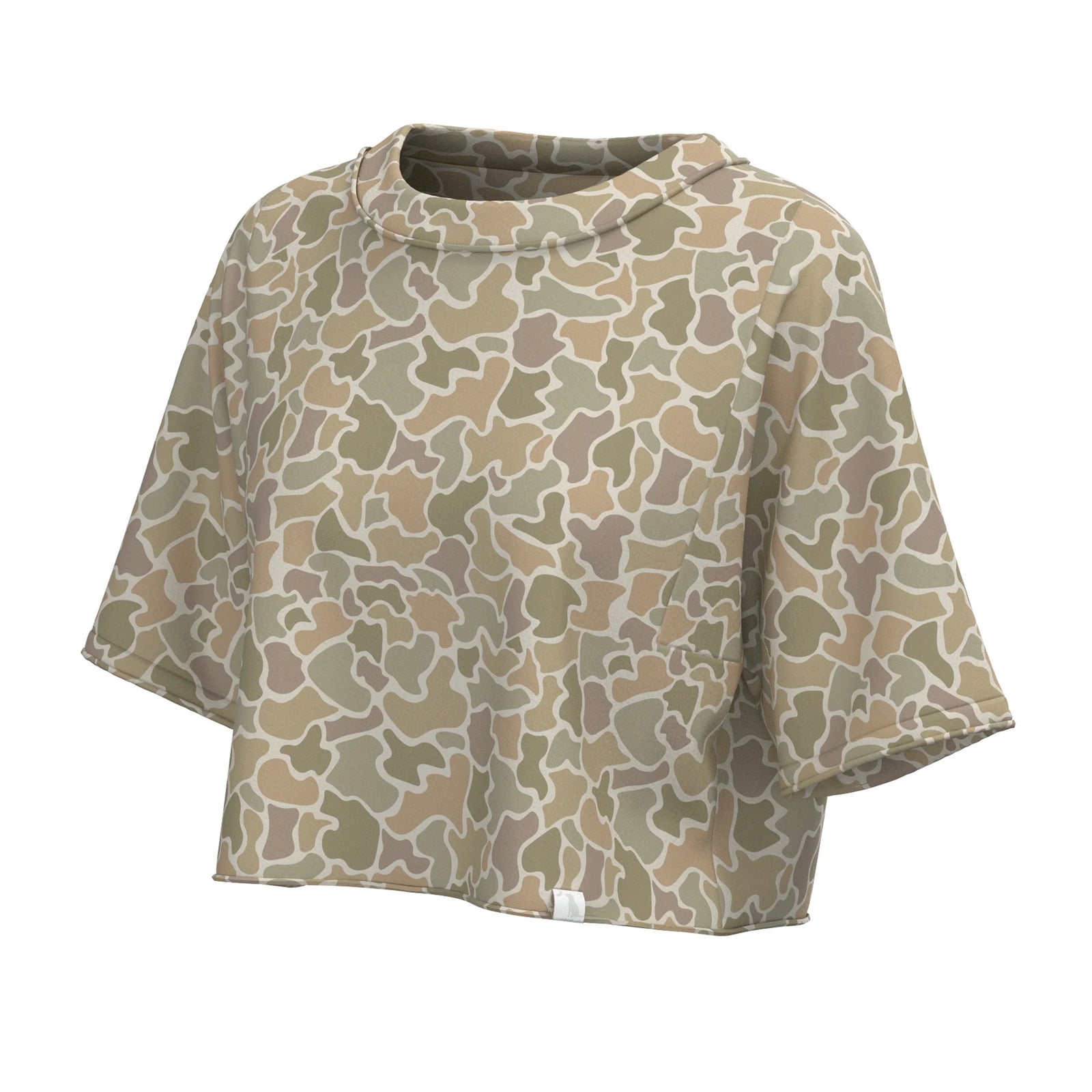 Local Girl Boxy Crop Tee - Forest Desert Camo