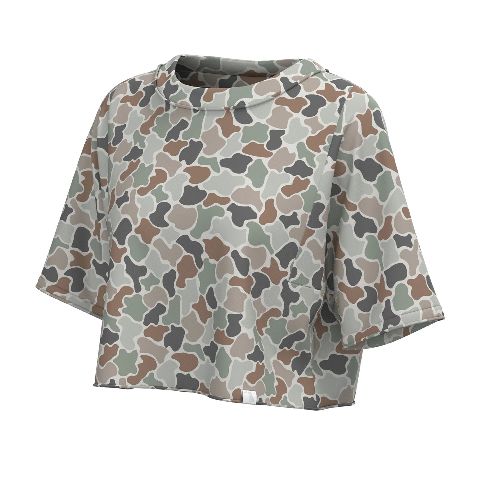 Local Girl Boxy Crop Tee - Forest Camo Flora