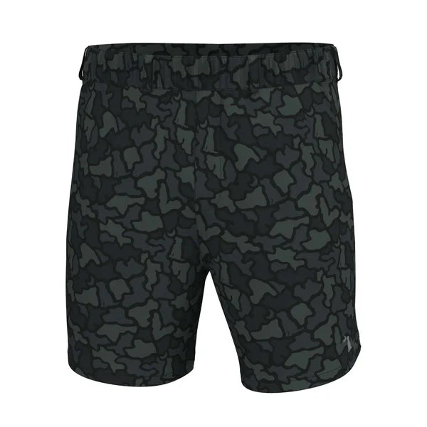 Local Boy Volley Shorts - Black Dog & Moon Camo