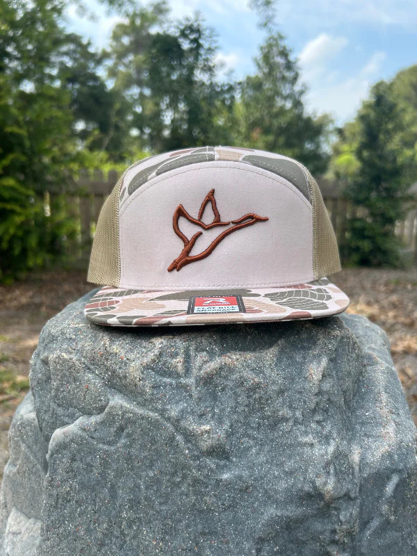 7 Panel Harvest Duck Camo Hat | Copper Icon