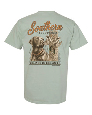 Southern Bloodlines Duck & Dog Tee - Sage