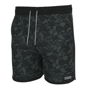 Local Boy Wando Swim Trunks -Black Saltwater Camo
