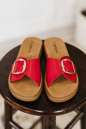 Strawberry Slip on Slide in Delight Red