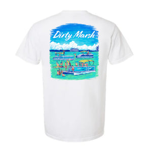 Dirty Marsh Sand Bar Tee - White