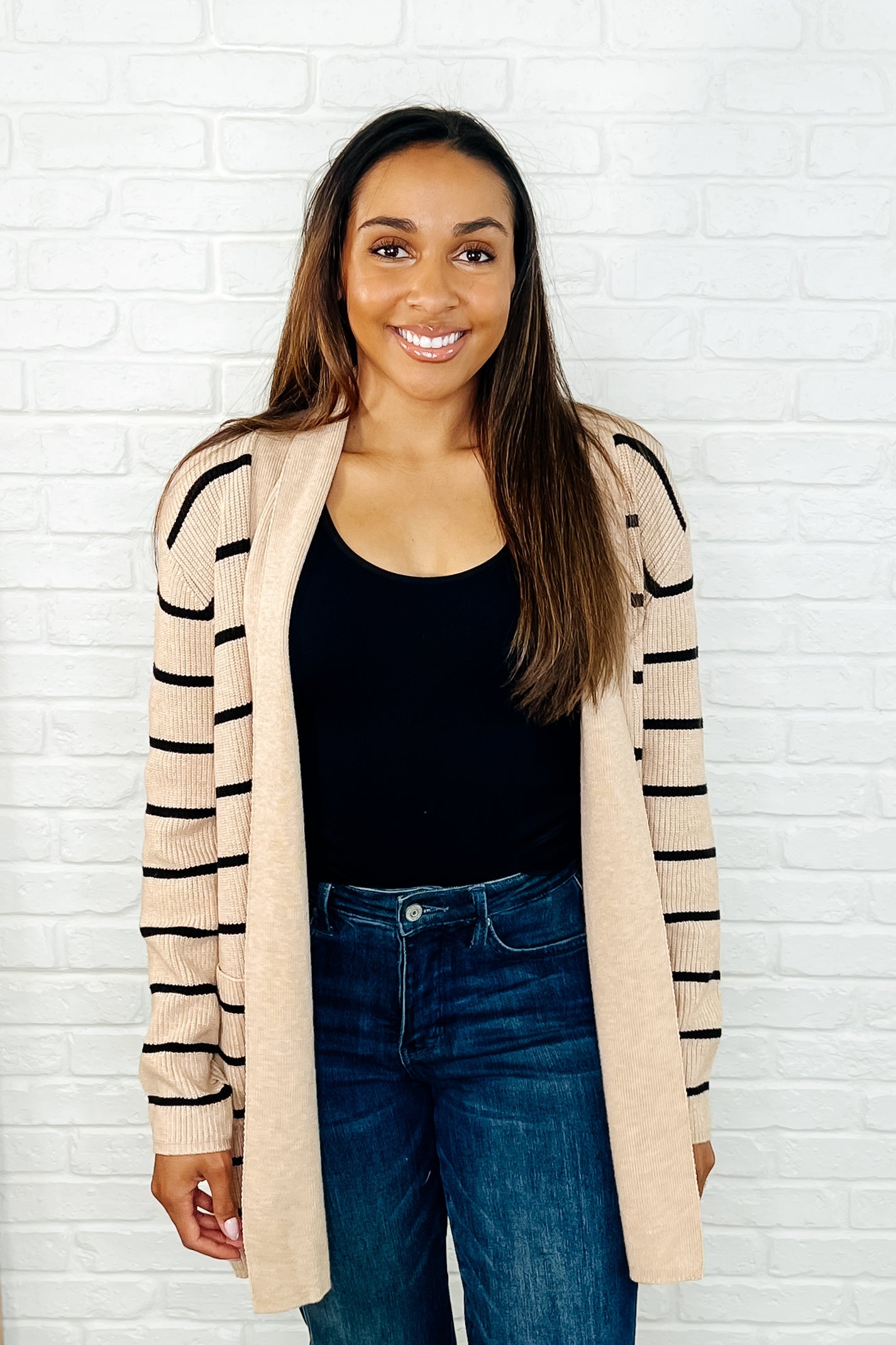 Under Wraps Striped Cardigan