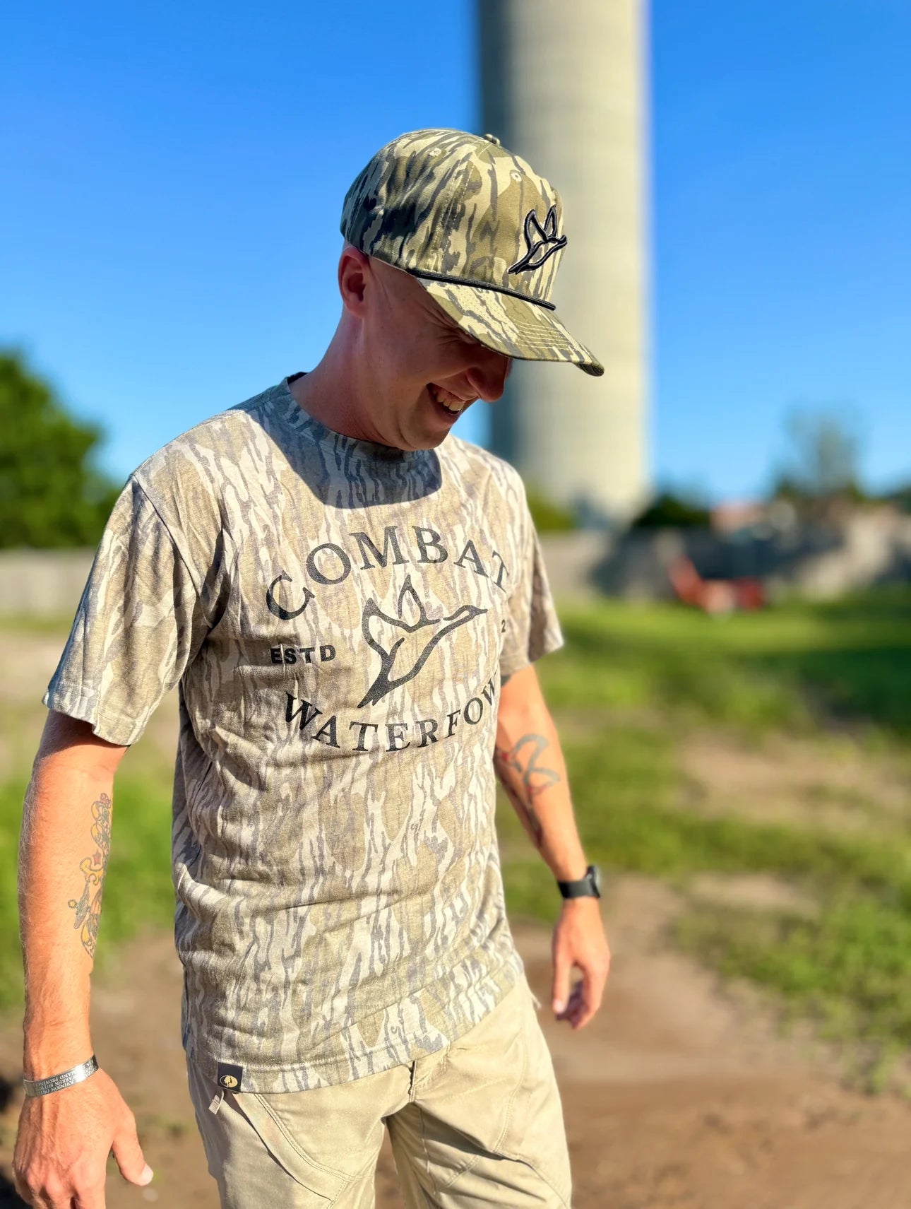 Combat Waterfowl Vintage Bottomland Logo Tee