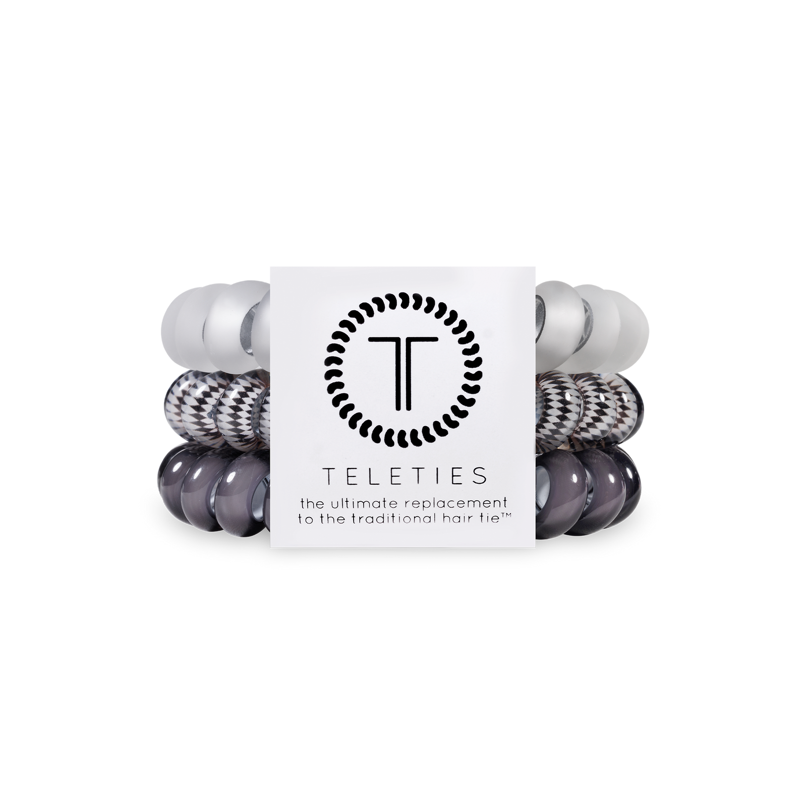 Spiral Hair Coils | Large | Silver Flames Hair Ties