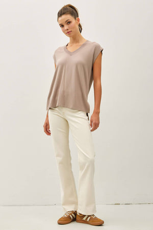 Quinn Dolman Sleeve Top - Mocha