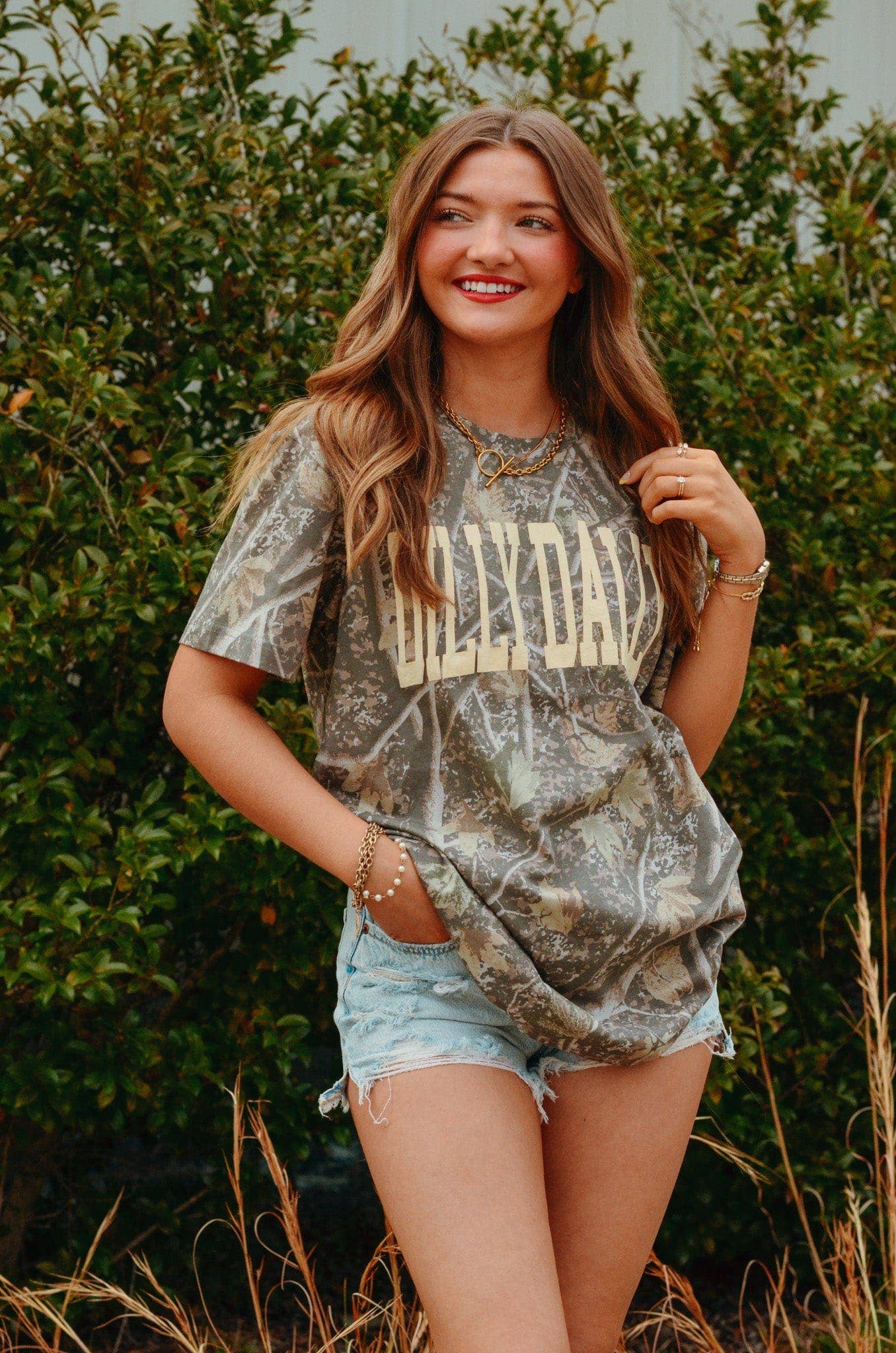 Dilly Dally Camo Short Sleeve Tee