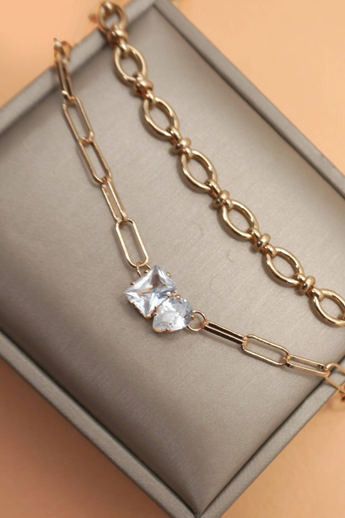 Put A Little Diamond On It Layered Necklace
