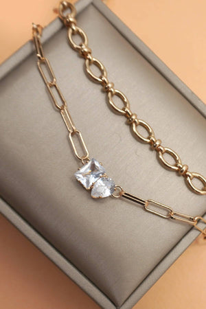 Put A Little Diamond On It Layered Necklace