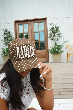 Darlin' - Brown Polka Dot Trucker Hat