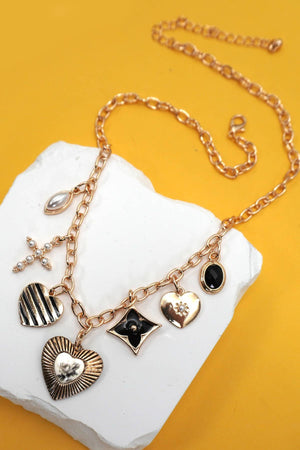 Vintage Heart Charm Necklace