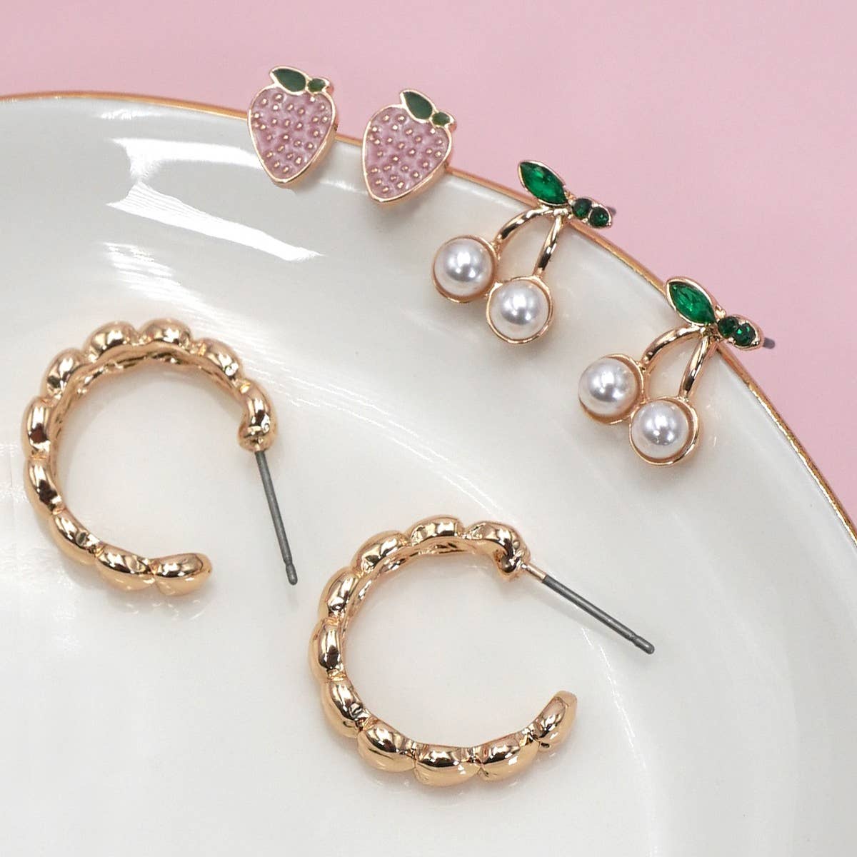 Fruit Salad Earring Trio Set