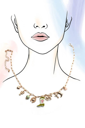 Giddy Up Boot Charm Necklace