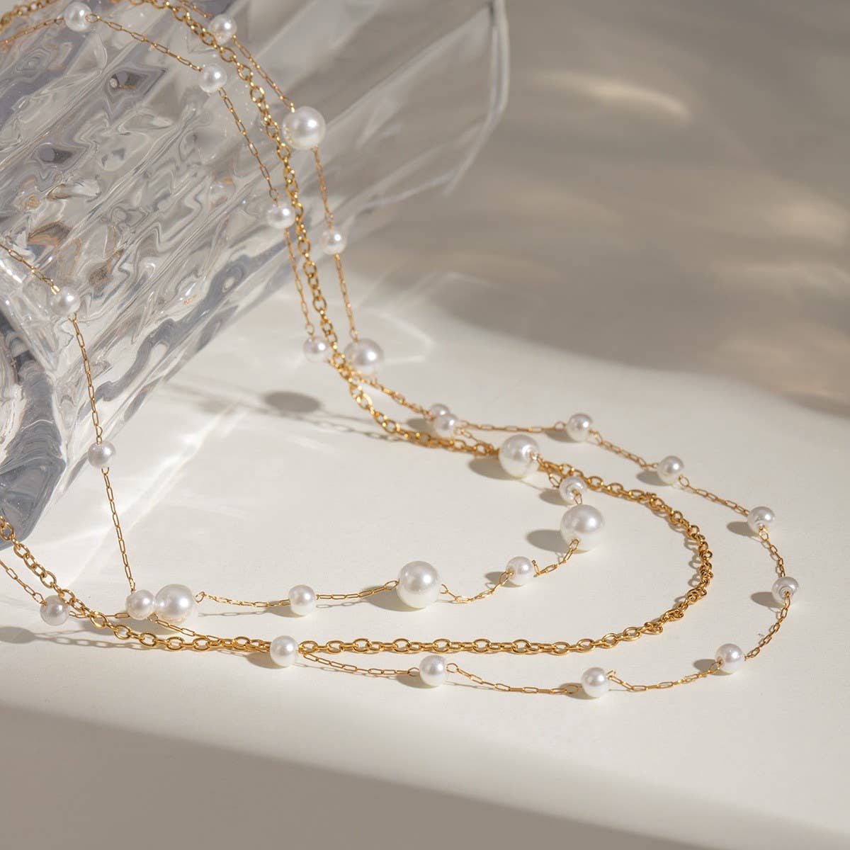 Golden Pearls Necklace