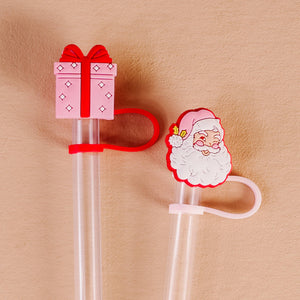 Straw Topper Set-Jolly Santa
