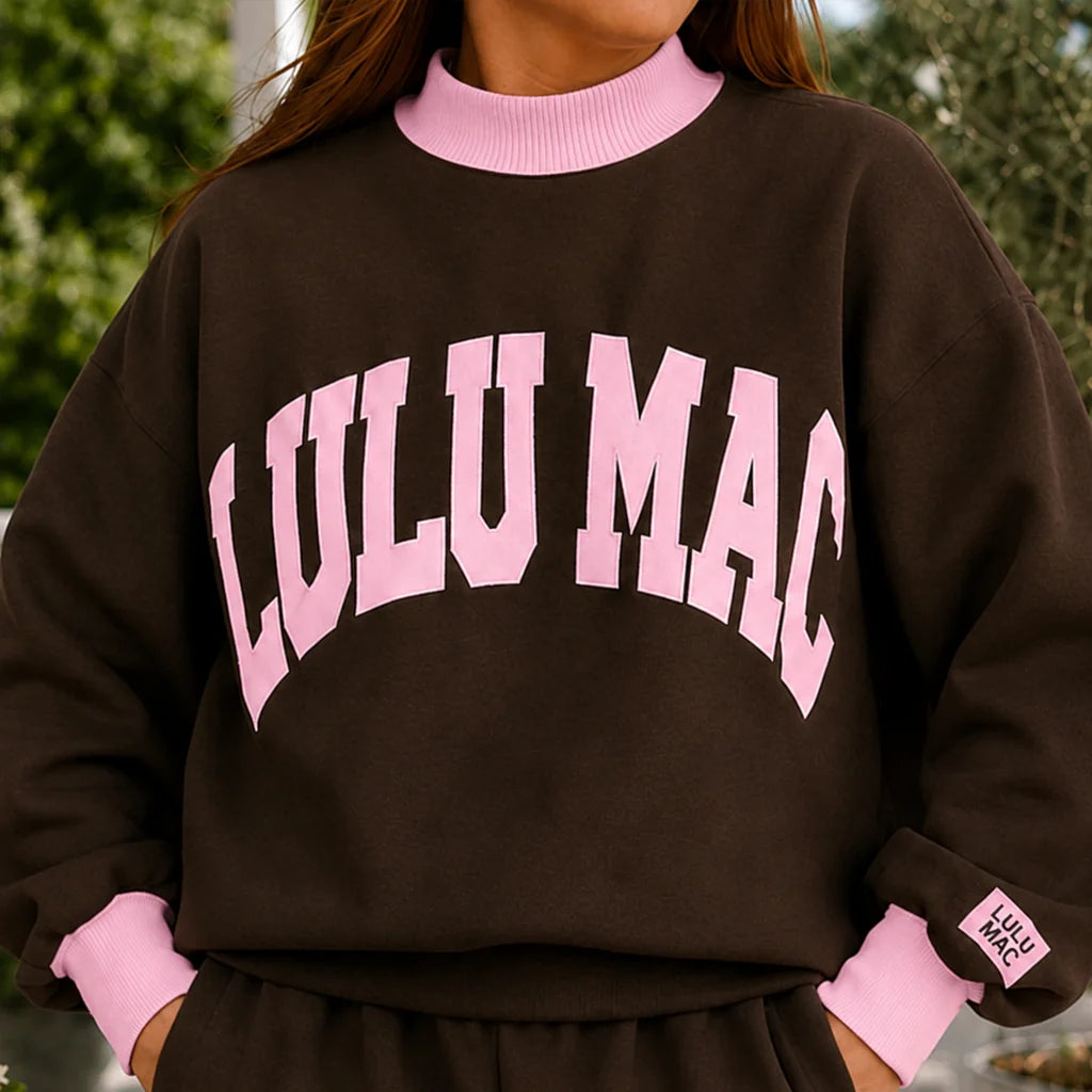 LuluMac Mockneck Pullover - Puff Pink
