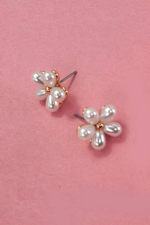 Pearl Daisy Stud Earrings