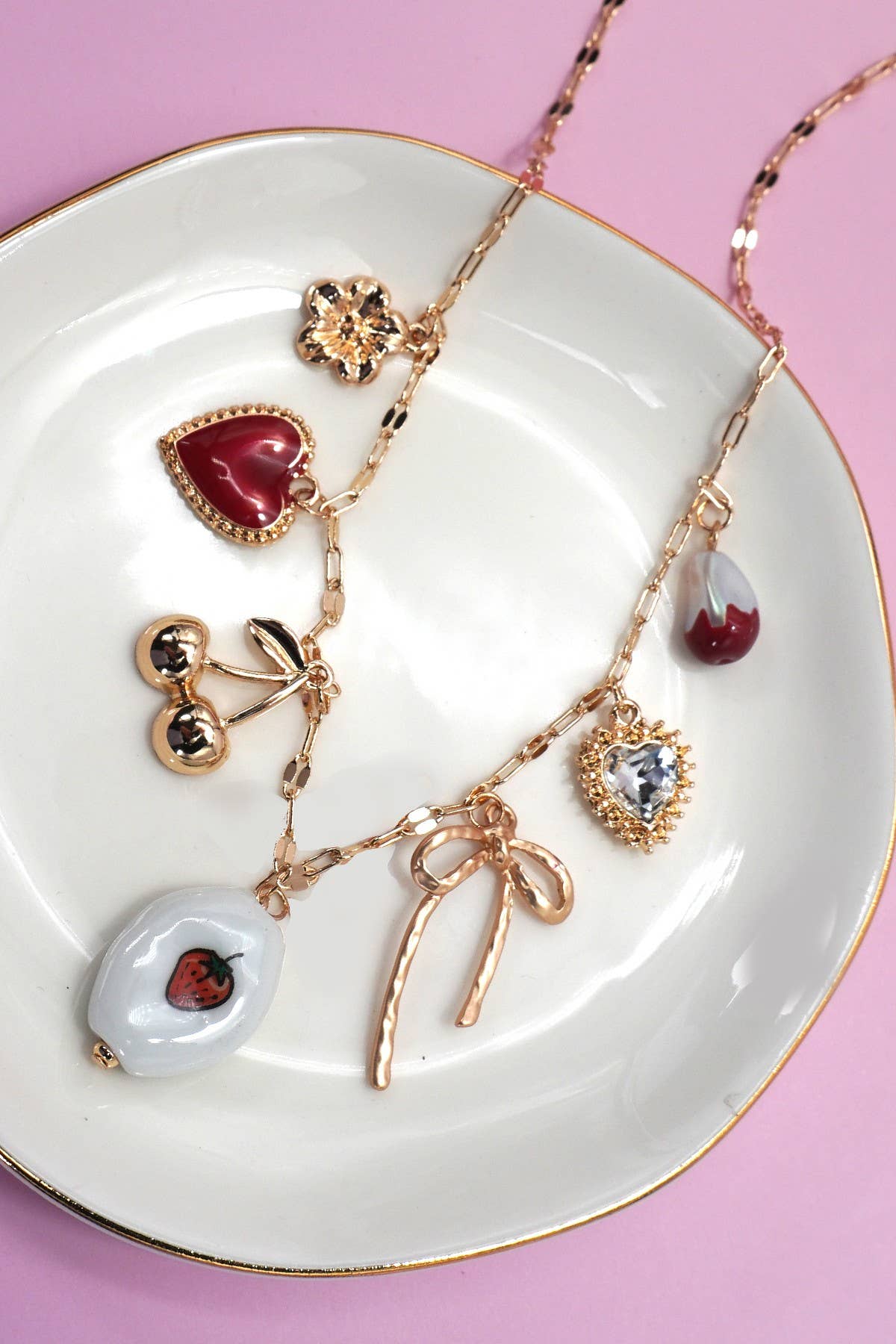 Berries & Cherries Charm Necklace