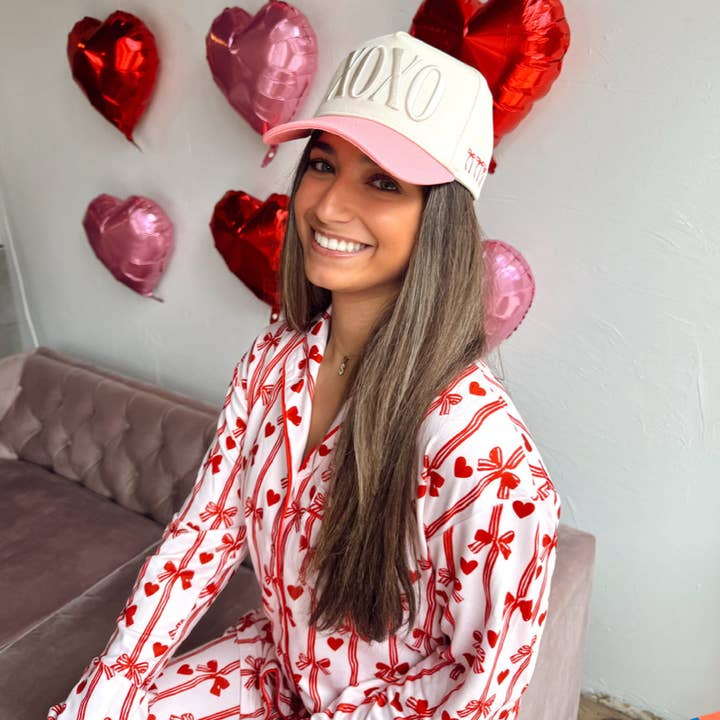 XOXO Pink Vintage Trucker Hat