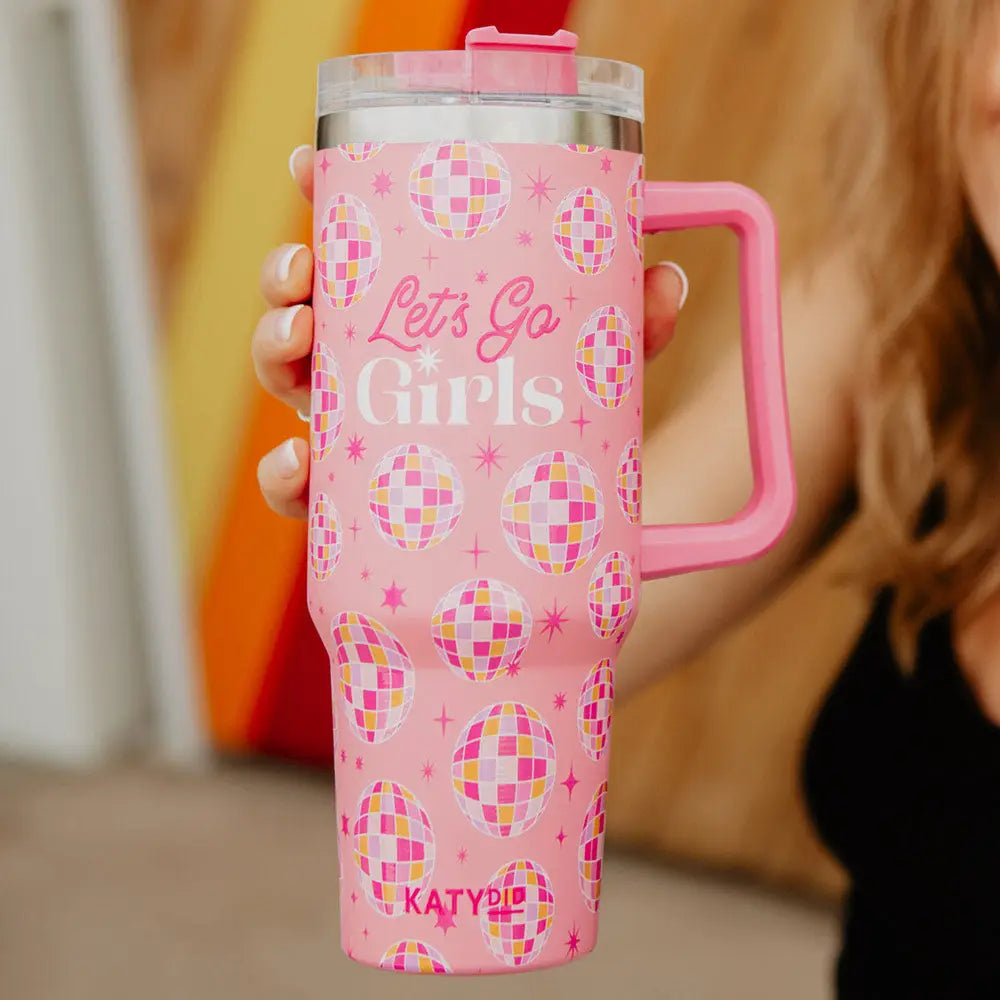 Let's Go Girls Insulated Tumbler Cup w/ Handle
